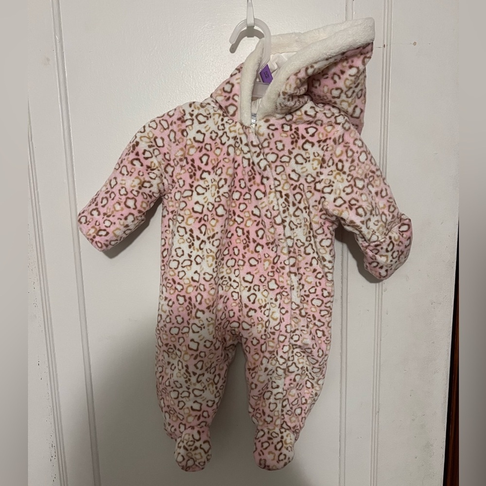 Small Wonders 0-3 Month Animal Print Snowsuit